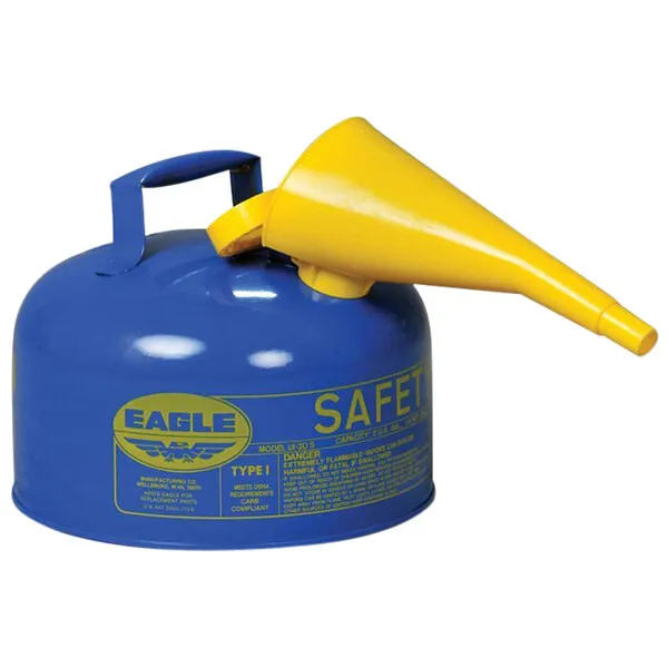 Eagle 2 Gallon Type I Blue Steel Safety Gas Can for Kerosene