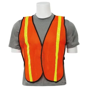 Delta Plus Economy Reflective Hook & Loop Vest – One Size Fits Most, Orange