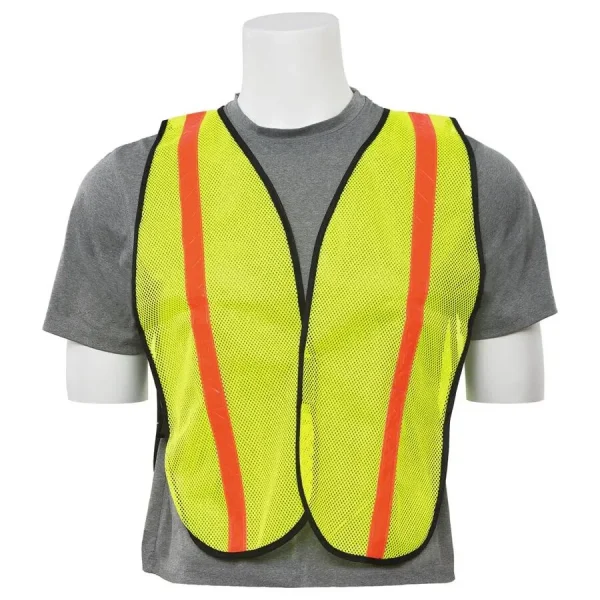 Delta Plus Economy Reflective Hook & Loop Vest – One Size Fits Most, Lime