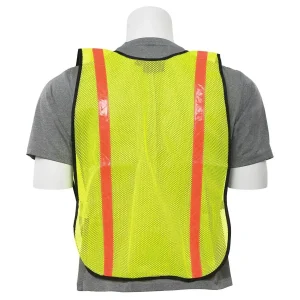 Delta Plus Economy Reflective Hook & Loop Vest – One Size Fits Most, Lime - view 2