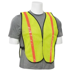 Delta Plus Economy Reflective Hook & Loop Vest – One Size Fits Most, Lime - view 3