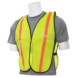 Delta Plus Economy Reflective Hook & Loop Vest – One Size Fits Most, Lime - view 4