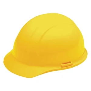 Delta Plus Yellow Cap Style Hard Hat, Americana Standard with 4-Point Nylon Suspension Slide-lock Adjustment
