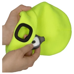 Delta Plus Lime Knit Cap with Rechargeable LED Light - view 2
