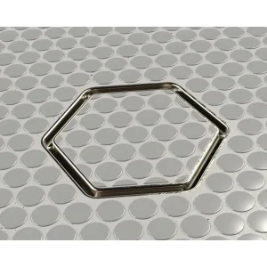 Ebbe Hex – Tile-In Hex Drain | Polished Chrome - view 3