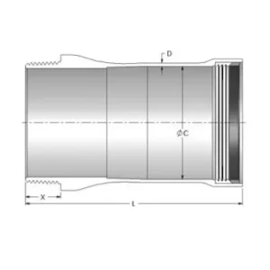 2″ IPS Standard Wall NPT Male Threaded Adapter – F 10-2027 - view 3
