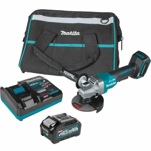 Makita 40V max XGT Brushless Cordless 4-1/2″ / 5″ Paddle Switch Angle Grinder Kit