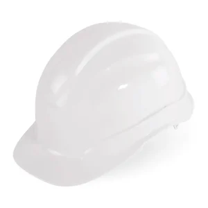 Delta Plus White Cap Style Hard Hat, Slide Lock 6-Point Suspension