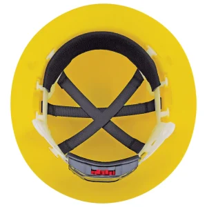 Delta Plus Yellow Ratchet Full Brim Hard Hat – Americana Full Brim, Mega Ratchet 4-Point Nylon Suspe - view 3