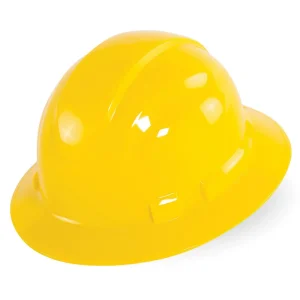 Delta Plus Yellow Ratchet Full Brim Hard Hat – Americana Full Brim, Mega Ratchet 4-Point Nylon Suspe - view 4
