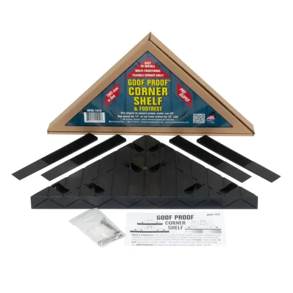 Mark E. Industries Goof Proof Corner Shelf and Footrest