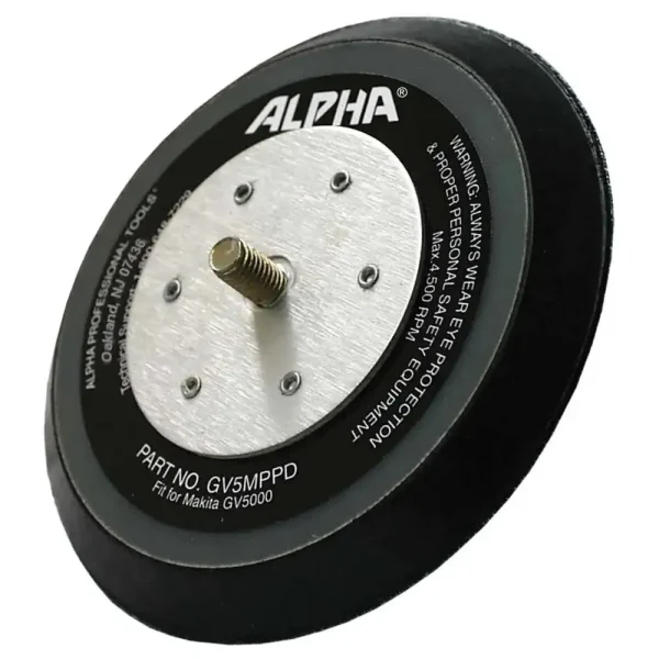 Alpha 5″ Backer Pad for Makita GV-5000 & GV-5010, M8-1.25 Male