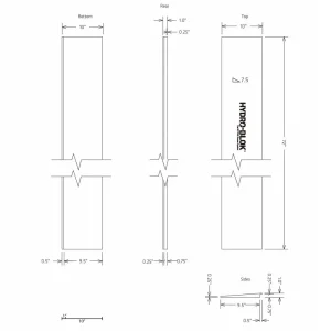 Hydro-Blok Low Profile Shower Ramp 10″ x 72″ - view 3