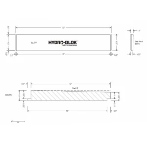 Hydro-Blok Thin Single Slope Shower Pan Extension 72″ x 12″ - view 3