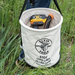 Klein Wide Straight-Wall 12″ Canvas Tool Bucket with Molded Bottom - view 4