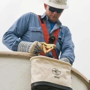 Klein Canvas 15-Pocket Aerial Oval Tool Bucket with Hooks - view 2
