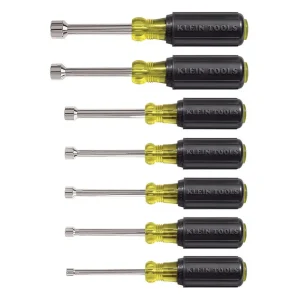 Klein Nut Driver Set, 3-Inch Shafts, Cushion Grip, 7-Piece