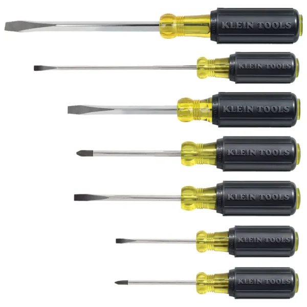 Klein Screwdriver Set, Slotted and Phillips, 7-Piece
