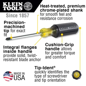 Klein Screwdriver Set, Slotted and Phillips, 7-Piece - view 3