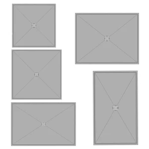 KurbX Structural Shower Pan – Center Drain | 48″ x 48″