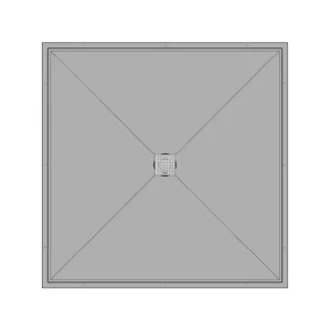 KurbX Structural Shower Pan – Center Drain | 48″ x 48″ - view 3