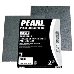 Pearl Abrasive 9″ x 11″ 800 Grit Waterproof Sandpaper – 50 Pack