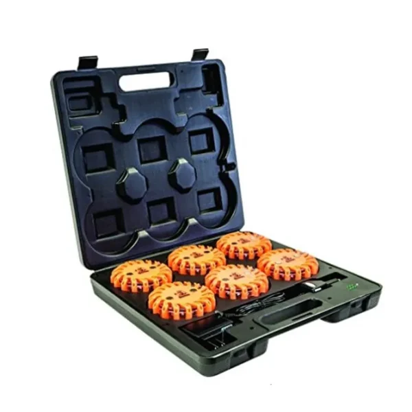 Croft Trailer Supply LED High Visibility Rechargeable 6-Pack Road Flares