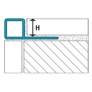 Laticrete Square Edge Profile (SQ3) | 3/8″ / Matte Black - view 3