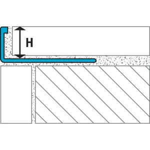 Laticrete L-Shape Edging Profile (LS4) 1/4-5/16″ | 1/4″ / Antique White - view 3