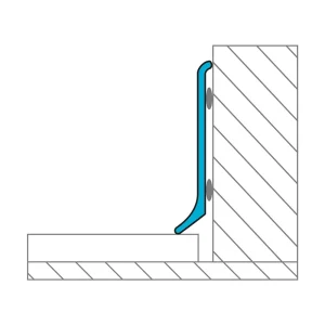 Laticrete Skirting Profile – Style 1 (SK1) | 1/4″ / Brushed Stainless Steel - view 2