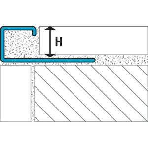 Laticrete Square Edge Profiles (SQ5) | 9/32″ / Brushed Stainless Steel - view 3