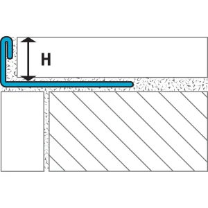 Laticrete L-Shape Edging Profile (LS5) | 304 Stainless Steel / 1/8″ / Polished Stainless Steel - view 3