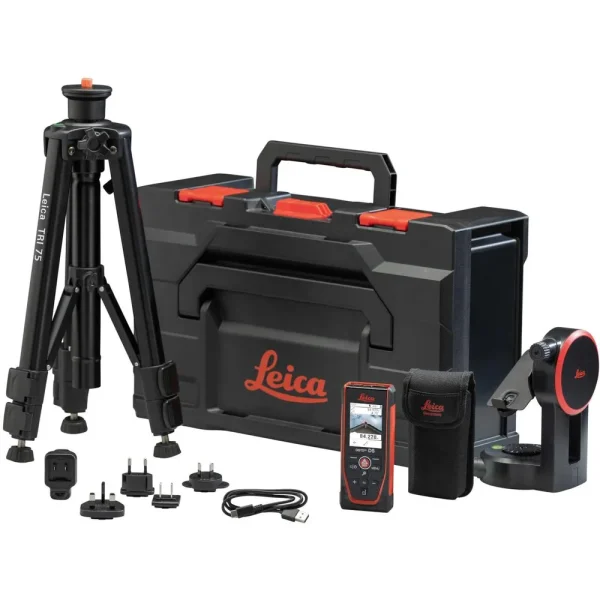 Leica 950879 DISTO D5 Laser KIT Distance Quick Measuring Tool – up to 660 feet