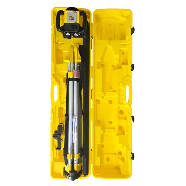 Leica Rugby 620 Red Beam Rotary Laser Package – Large Case (6019256) with Rod Eye 120 Receiver – Alkaline / Complete ...