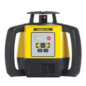 Leica Rugby 640 Red Beam Rotary Laser Package (6005987) with Deluxe RE140 Receiver – Alkaline - view 2