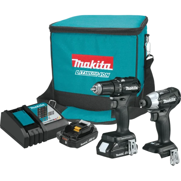 Makita 18V LXT Lithium Ion Subcompact Brushless Cordless 2 Piece Combo Kit (2.0Ah)