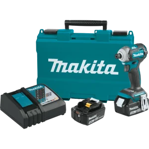 Makita 18V LXT Lithium Ion Brushless Cordless Quick Shifta Mode, 4 Speed Impact Driver Kit (5.0Ah)