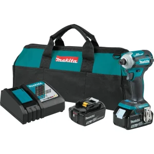Makita 18V LXT Lithium‑Ion Brushless Cordless Quick‑Shifta Mode 4‑Speed Impact Driver Kit (5.0Ah) – MAK XDT16T
