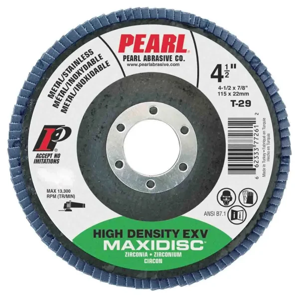 EXV Zirconia Maxidisc High Density Flap Disc 4-1/2″ x 7/8″ Z80 T29