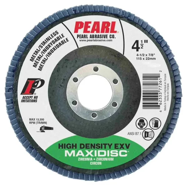 EXV Zirconia Maxidisc High Density Flap Disc 4-1/2″ x 7/8″ Z80 T27