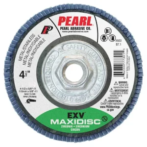 Pearl EXV Zirconia Maxidisc Flap Disc 4-1/2″ x 5/8″-11 Z80 T27