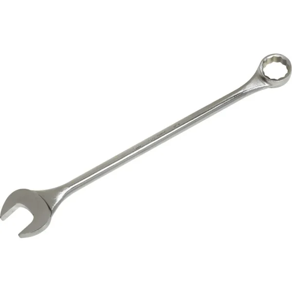 12 Point Metric Round Shank Combination Wrenches – 15° Offset – Satin Chrome Finish