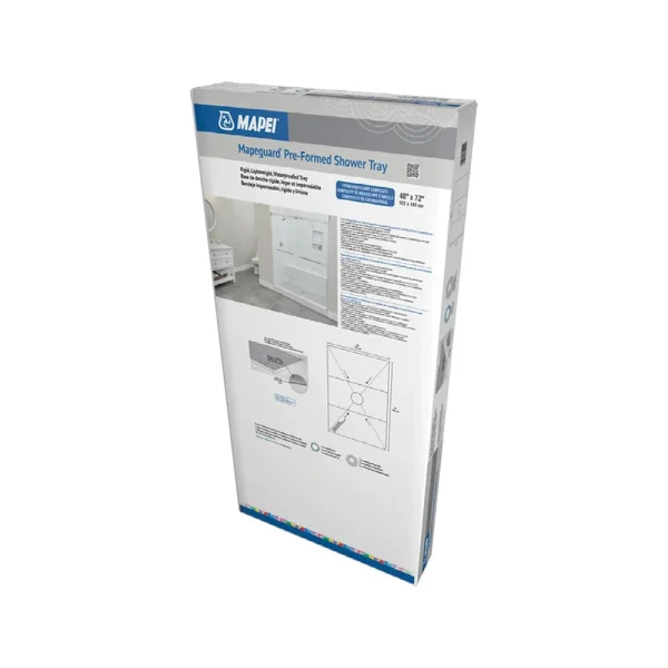 Mapeguard Pre-Formed Shower Tray | 72″ x 72″ / Center Drain