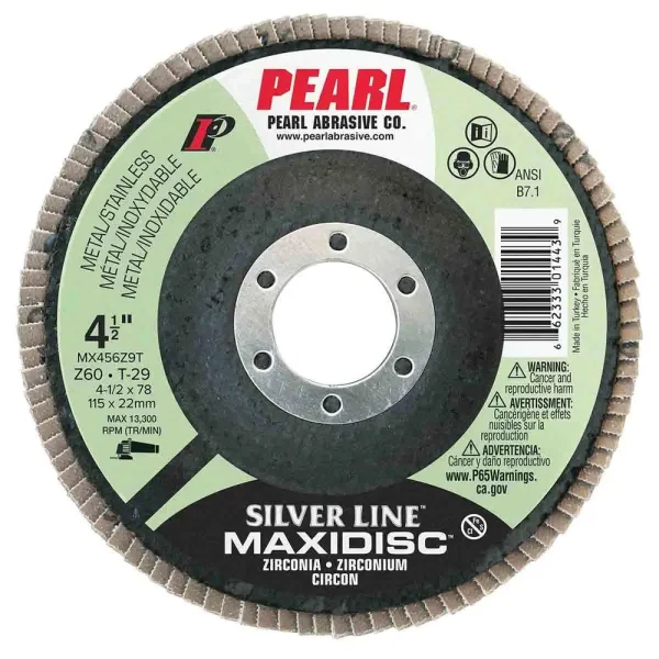 Silver Line Zirconia Maxidisc Flap Disc 4-1/2″ x 7/8″ Z60 T29
