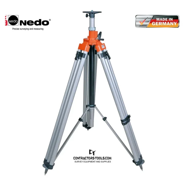 NEDO 210530-185 Extra Heavy-Duty Aluminum JUMBO 10-foot Elevating Tripod (47 to 122-inch)