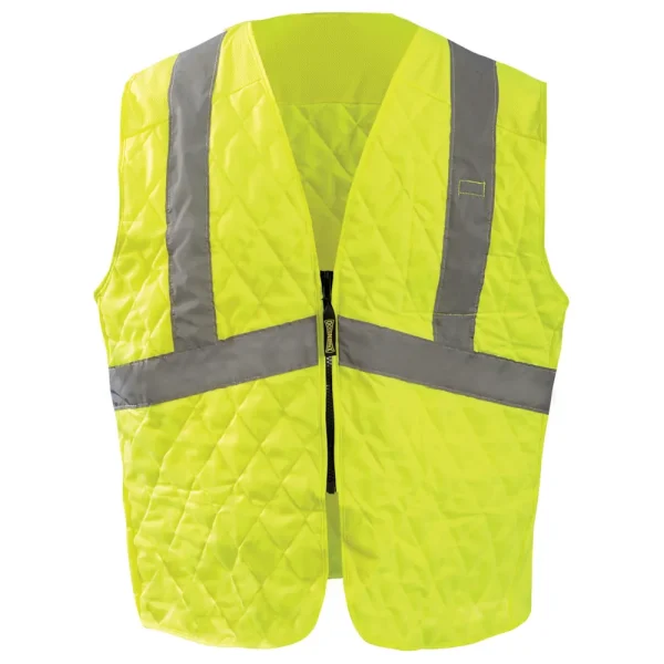 OccuNomix Class 2 High Visibility Miracool Plus Evaporative Vest, Yellow/Lime