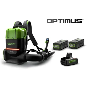 Optimus 82V Dual-Port Backpack Blower Kit | (2) CORE530 Batteries & Dual Port Charger