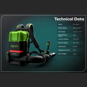 Optimus 82V Dual-Port Backpack Blower Kit | (2) CORE530 Batteries & Dual Port Charger - view 3