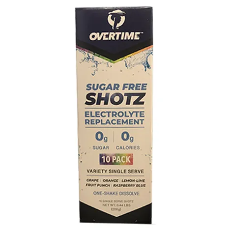 Overtime Electrolyte Replacement SHOTZ (10 individual packs per box)