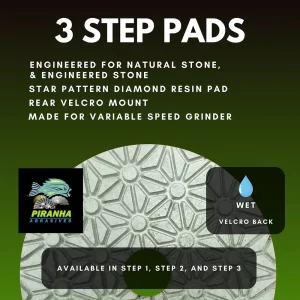 Piranha 3-Step Polishing Pads | Coarse Grit - view 2